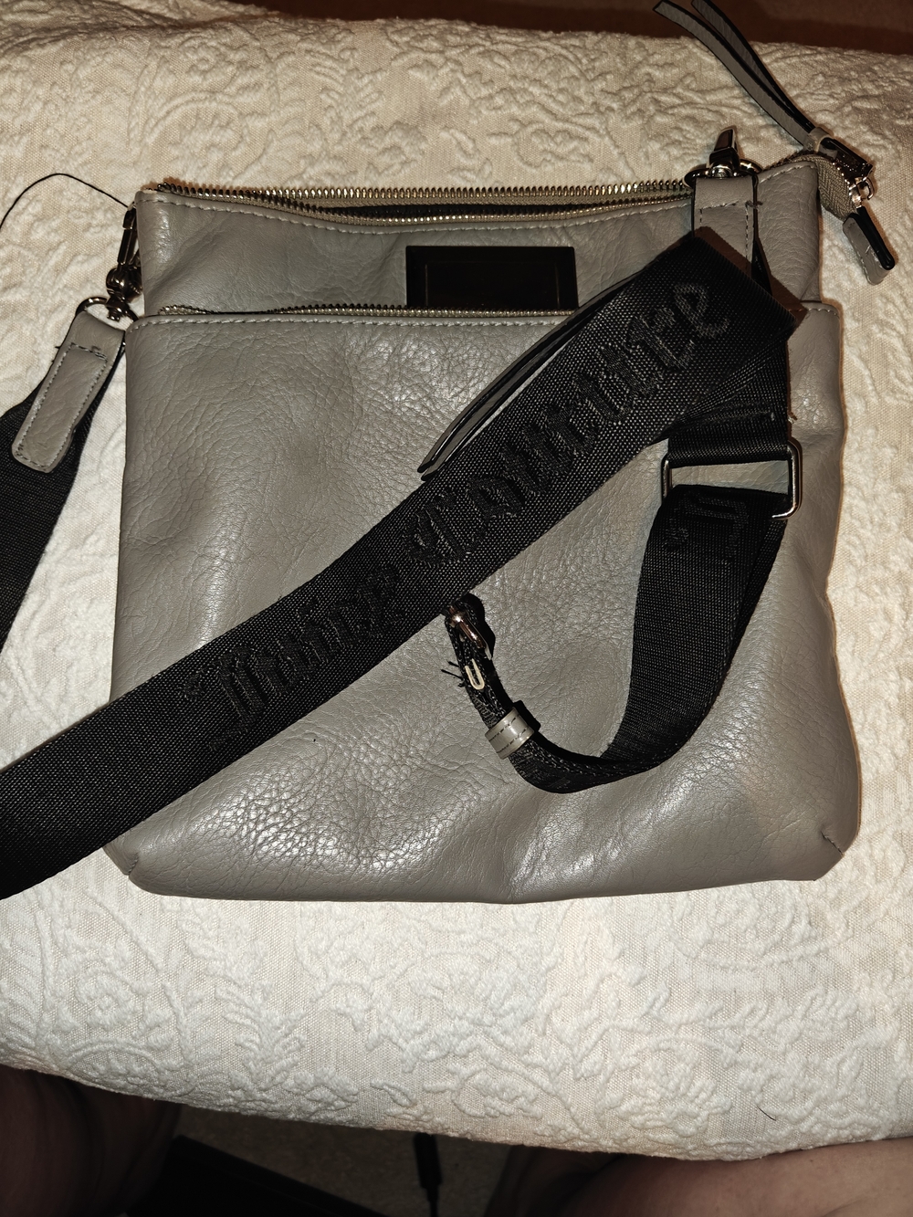 Juicy Couture Gray Crossbody with Black Strap
